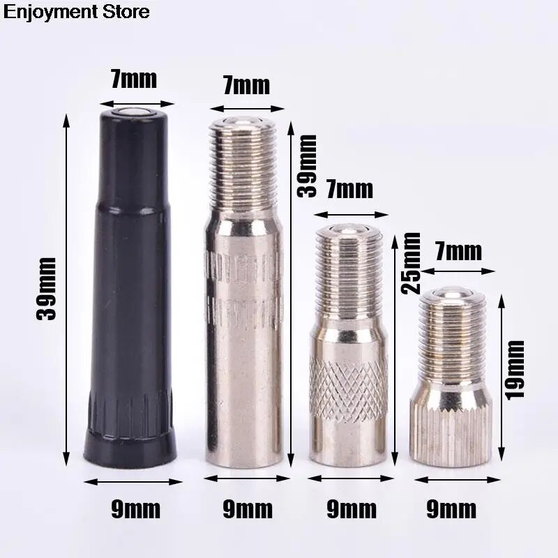 2gab velosipēda vārsta pagarinātājs Schrader vārsta nomaiņai velosipēda daļām 19mm 25mm 39mm pagarinājuma caurules piederumi