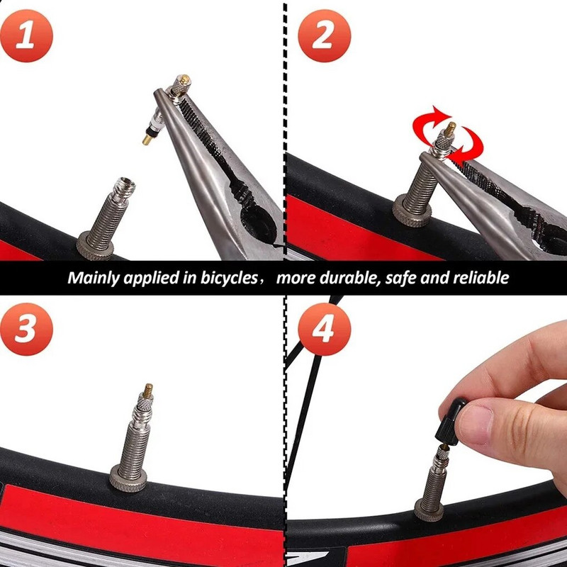 2/6/12PC jalgratta Presta klapi südamik messingist CNC FV rehvi klapi südamik MTB maanteeratta torudeta remonditööriistade komplekt pikendusõhu otsiku tööriist