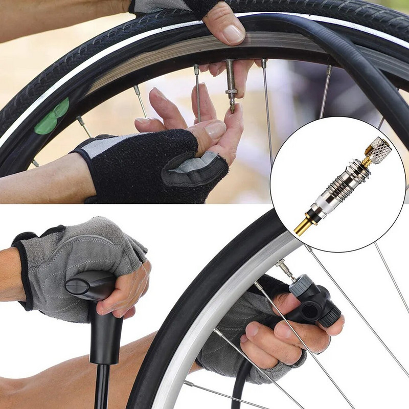 2/6/12PC jalgratta Presta klapi südamik messingist CNC FV rehvi klapi südamik MTB maanteeratta torudeta remonditööriistade komplekt pikendusõhu otsiku tööriist