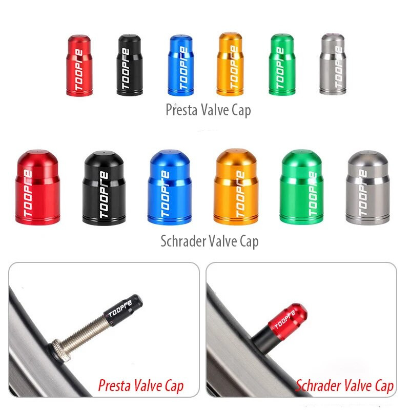 2tk mägijalgratta Presta klapikork Schraderi klapikork tolmukate alumiiniumsulamist rolleri autole prantsuse Ameerika klapp