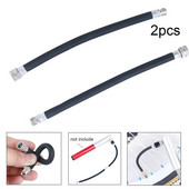 1/2PCS Σωλήνα σωλήνα επέκτασης αντλίας ποδηλάτου Κορδόνι σωλήνα φορητό ποδήλατο άντλησης ανταλλακτικά για μεγαλύτερη χρήση 150Psi Schrader A/V Βαλβίδα Μαύρο