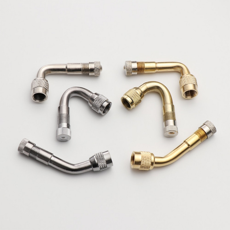 1 tk 45/90/135 kraadi õhkrehvi ventiilid veoautode mootorrataste jalgrattasõidu tarvikud adapterid auto klapi pikendusvars messing Kvaliteetne