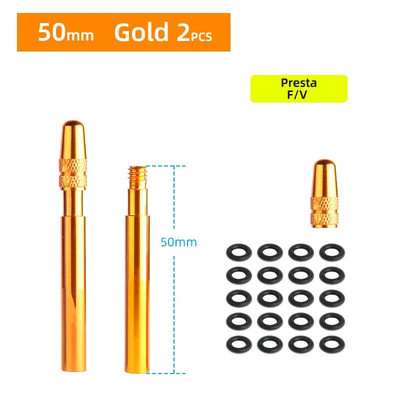 Jalgratta 1paar Presta klapipikendus korgiga CNC alumiiniumsulamist anodeeritud F/V pikendus fikseeritud maanteeratta velgedele 50 mm 60 mm