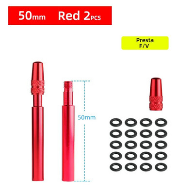 Jalgratta 1paar Presta klapipikendus korgiga CNC alumiiniumsulamist anodeeritud F/V pikendus fikseeritud maanteeratta velgedele 50 mm 60 mm