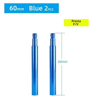 Jalgratta 1paar Presta klapipikendus korgiga CNC alumiiniumsulamist anodeeritud F/V pikendus fikseeritud maanteeratta velgedele 50 mm 60 mm