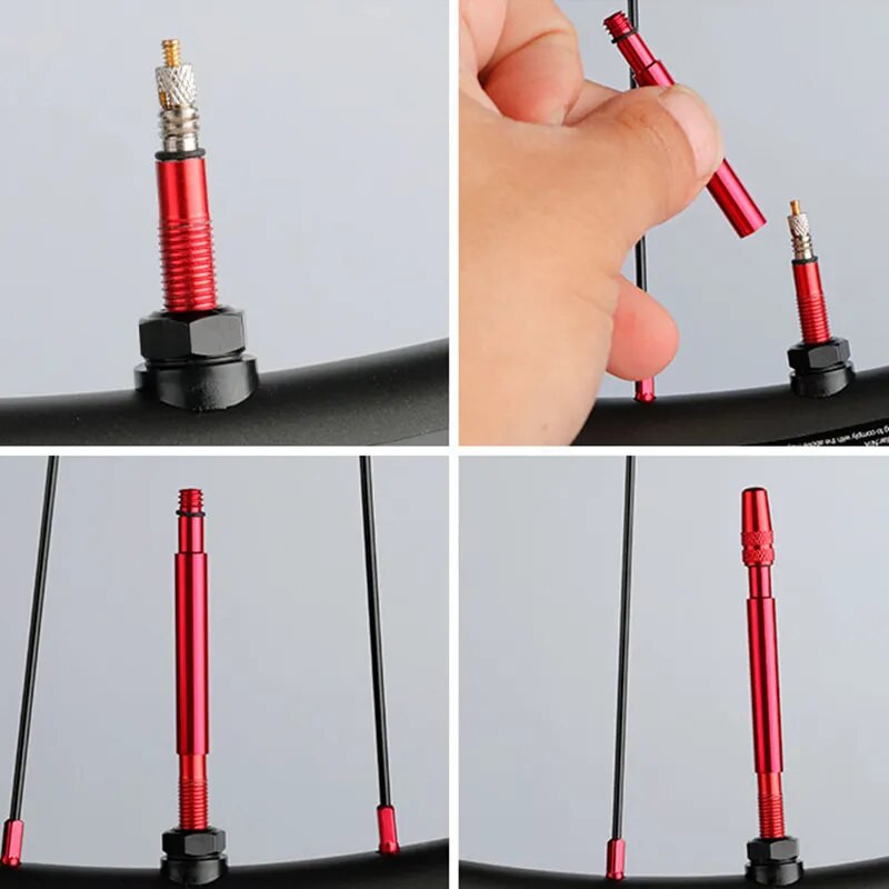 Jalgratta 1paar Presta klapipikendus korgiga CNC alumiiniumsulamist anodeeritud F/V pikendus fikseeritud maanteeratta velgedele 50 mm 60 mm