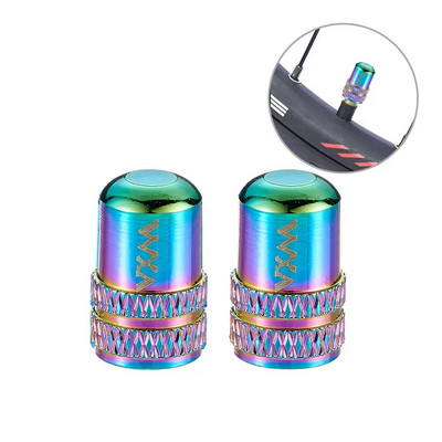 2 vnt aliuminio dviračio Presta / Schrader padangos vožtuvo dangtelis Ultralight Road Mountain Bike Protector MTB priedas