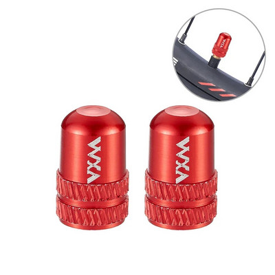 2 vnt aliuminio dviračio Presta / Schrader padangos vožtuvo dangtelis Ultralight Road Mountain Bike Protector MTB priedas