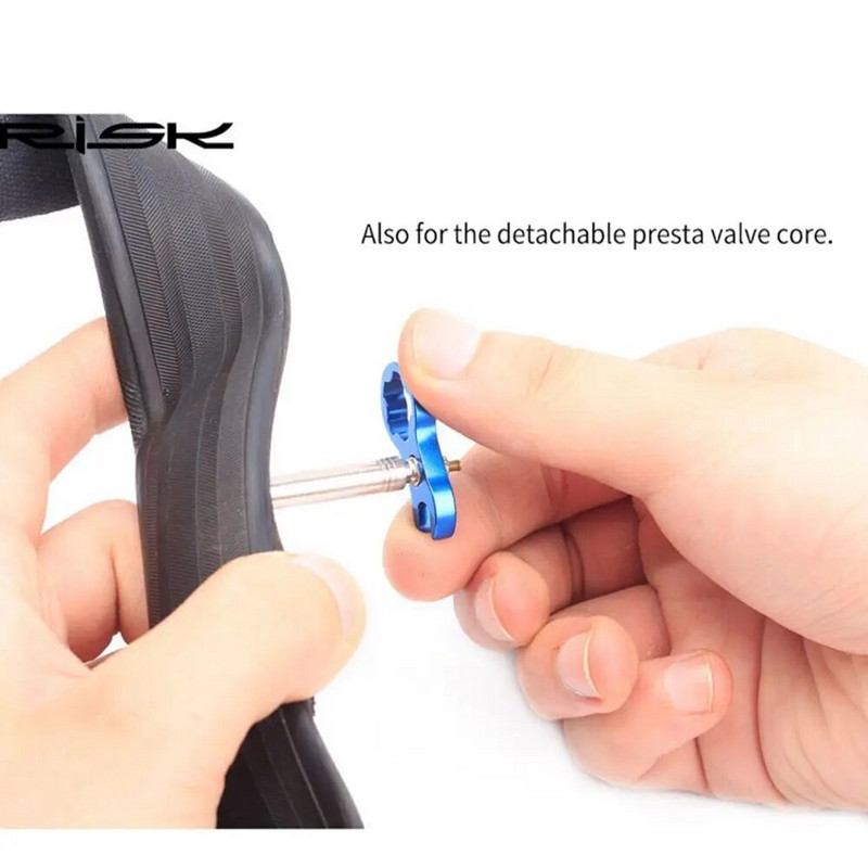 Velosipēda bezcauruļu Presta vārsta Schrader vārsta pārveidošanas uzgriežņa adapteris MTB velosipēda vārsta loka pārveidošanas uzgrieznis ar uzstādīšanas uzgriežņu atslēgu