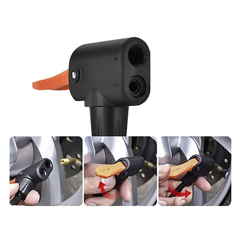 Velosipēda vārsta pārveidotājs gaisa sūkņa piepūšanas pārveidotājs velosipēda piederumi, kas saderīgi ar Dunlop-Valve Schrader vārstu Presta vārstu