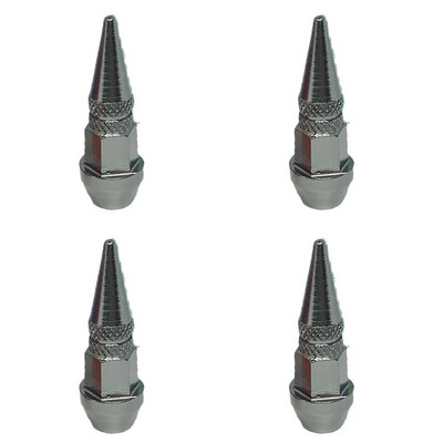 1/4 gab. Ložu vārstu vāciņi Automašīnu motociklu riteņu riepu vārstu vāciņi Putekļu necaurlaidīgs vāks 45 mm vārstu vāciņi ar radzēm Auto ārējie piederumi