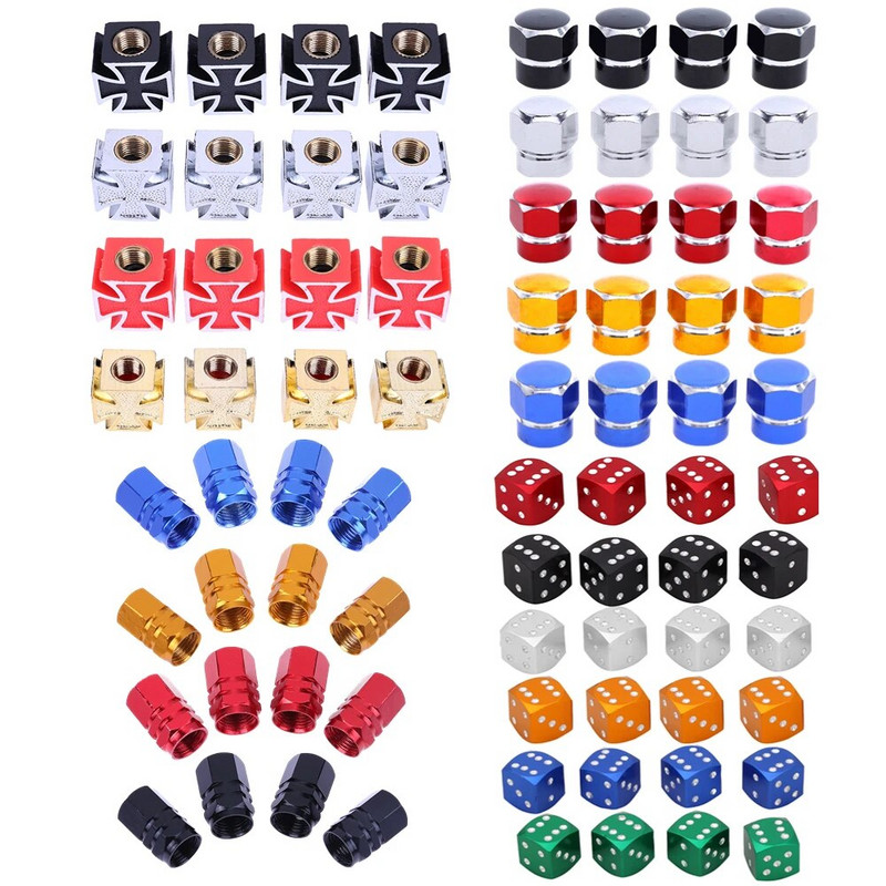 4Gb Crown Styling automašīnas riepas vārsta vāciņš gaisa vārsta kāts putekļu necaurlaidīgs velosipēda putekļu necaurlaidīgs vāks riepas loka kāta putekļu vāciņi riepu apdare