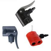 1PC piepūšamā velosipēda saspraude, daudzfunkcionāla sprausla velosipēda riepas caurule ar divu galvu gaisa sūkņa adaptera vārstu. Noderīgs velosipēda komponentu sūknis