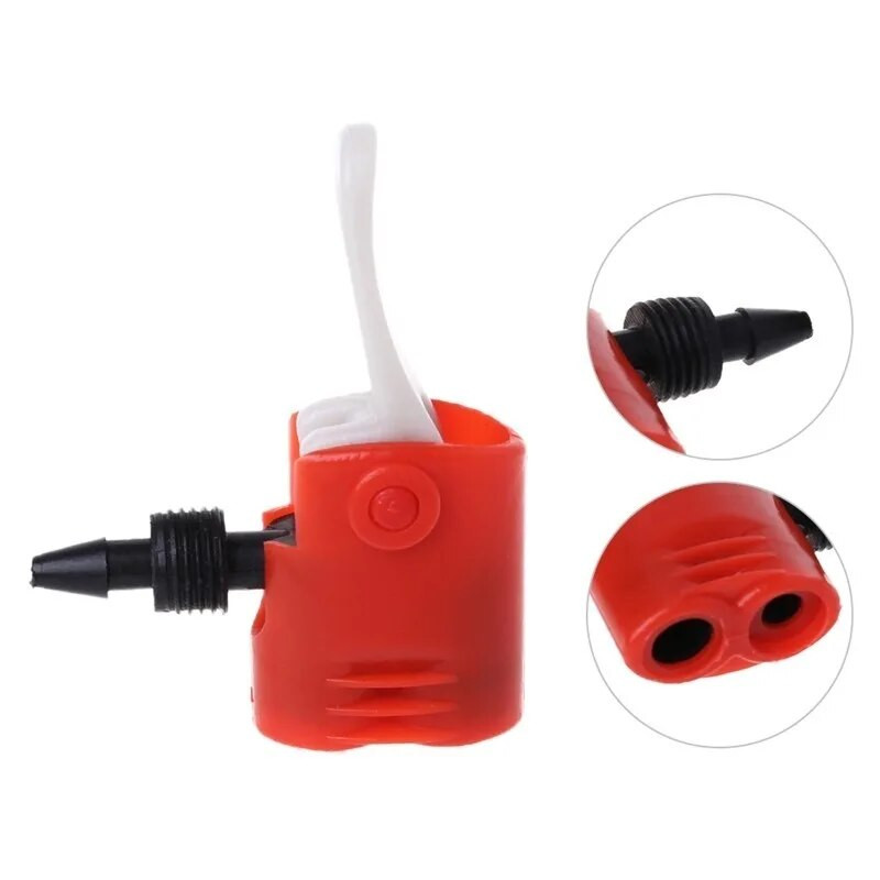 1PC piepūšamā velosipēda saspraude, daudzfunkcionāla sprausla velosipēda riepas caurule ar divu galvu gaisa sūkņa adaptera vārstu. Noderīgs velosipēda komponentu sūknis