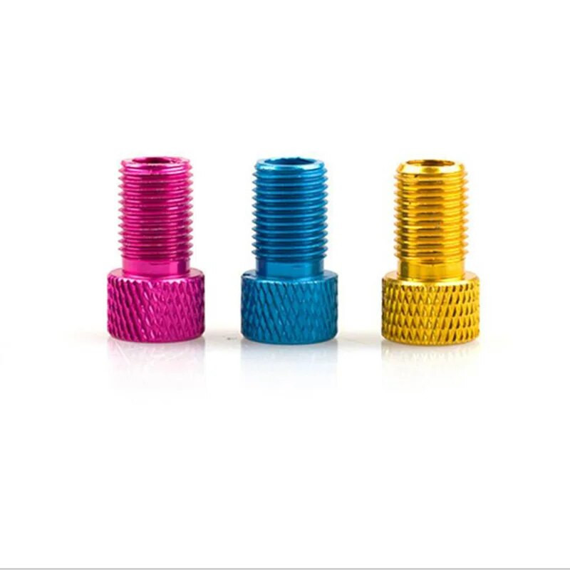 4 gab Alumīnija sakausējuma velosipēda vārsta adapteris Pārveidojiet Presta par Schrader Valve Velosipēdu sūkņa gaisa sprauslas caurules rīki Velosipēdu piederumi