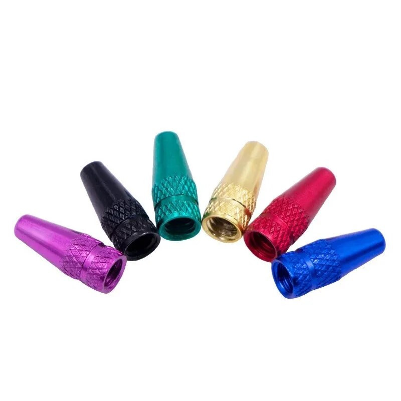 4 vnt. dviračių vožtuvų dangteliai Presta maži prancūziško stiliaus aliuminio lydinio nešiojami patvarūs vožtuvų dangteliai Presta dviračiams dviračiams MTB