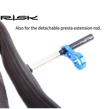 1 Σετ παξιμάδι βαλβίδας Presta Bike Mountain RISK με κλειδί εγκατάστασης MTB Road Bicycle Καπάκι βαλβίδας βαλβίδας ελαστικού κενού Κλείδωμα ακροφυσίου ελαστικού