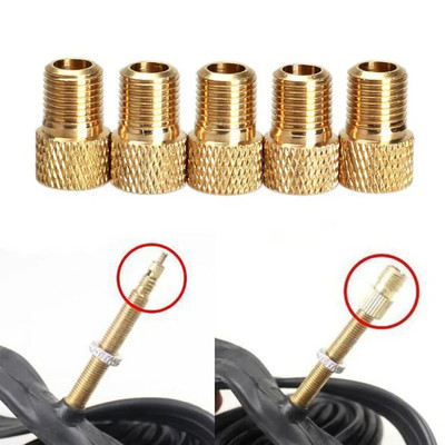 4PCS vārsta adaptera sūknis pārveido Presta par Schrader vara vārsta adapteri Riteņi Gāzes sprauslas caurules rīks Velosipēdu piederumi