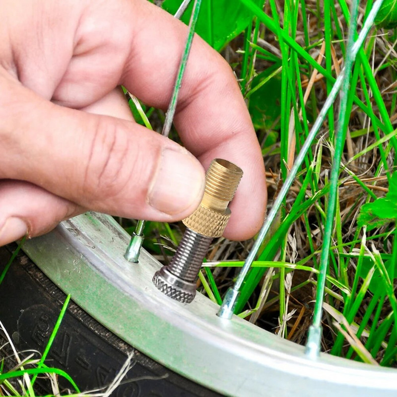 1/10 vnt dviračio vožtuvo adapterio dangtelis „Presta“ prie „Schrader“ adapterio prancūziško vožtuvo jungties dviračio antgalis pripūtimo įtaisas Mtb dviračio priedai