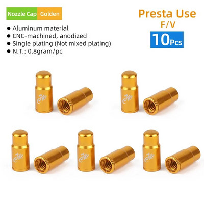 MTB šosejas velosipēdu riepas vārsta kāta vāciņš Presta/FV CNC apstrādātiem sakausējuma anodēta nipeļa pārsega velosipēdu piederumiem