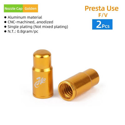 MTB šosejas velosipēdu riepas vārsta kāta vāciņš Presta/FV CNC apstrādātiem sakausējuma anodēta nipeļa pārsega velosipēdu piederumiem