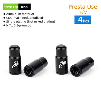MTB šosejas velosipēdu riepas vārsta kāta vāciņš Presta/FV CNC apstrādātiem sakausējuma anodēta nipeļa pārsega velosipēdu piederumiem