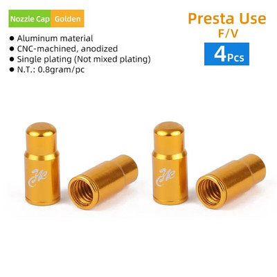 MTB šosejas velosipēdu riepas vārsta kāta vāciņš Presta/FV CNC apstrādātiem sakausējuma anodēta nipeļa pārsega velosipēdu piederumiem