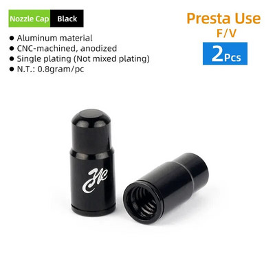 MTB šosejas velosipēdu riepas vārsta kāta vāciņš Presta/FV CNC apstrādātiem sakausējuma anodēta nipeļa pārsega velosipēdu piederumiem