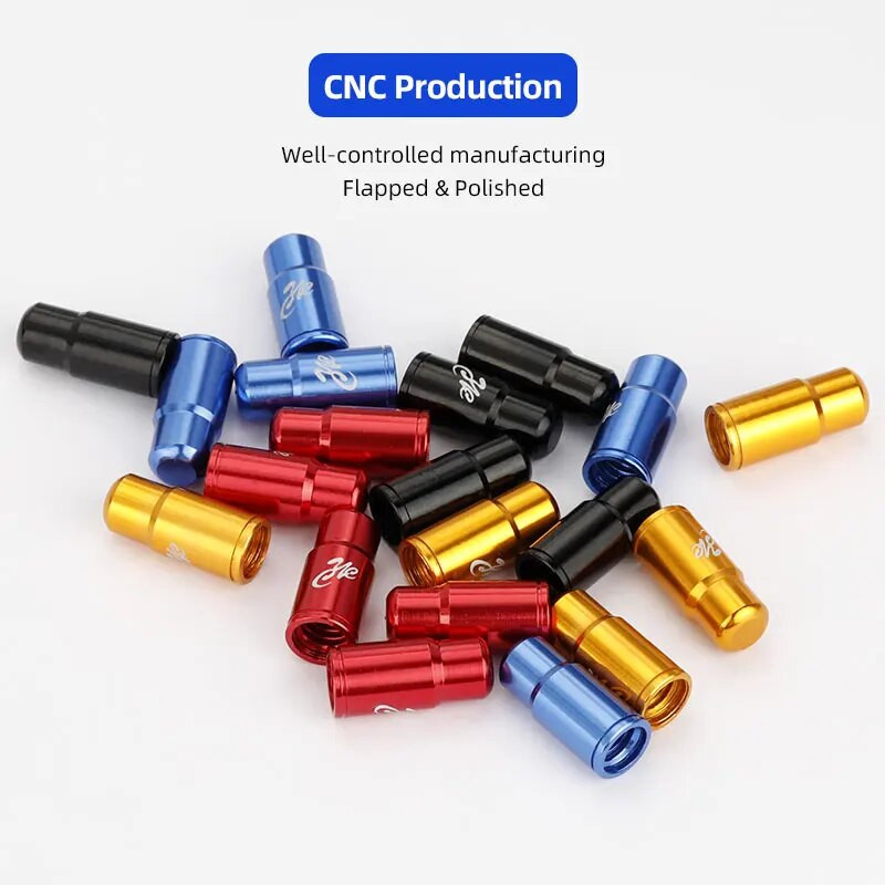 MTB šosejas velosipēdu riepas vārsta kāta vāciņš Presta/FV CNC apstrādātiem sakausējuma anodēta nipeļa pārsega velosipēdu piederumiem