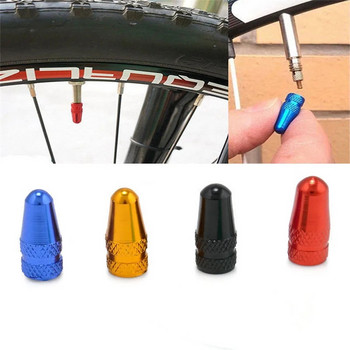 4PCS капачки за клапани за велосипеди Алуминиеви капачки за клапани Presta Шипове за високо налягане Клапан за гуми Прахозащитно покритие MTB велосипед Колоездене Аксесоари за велосипеди