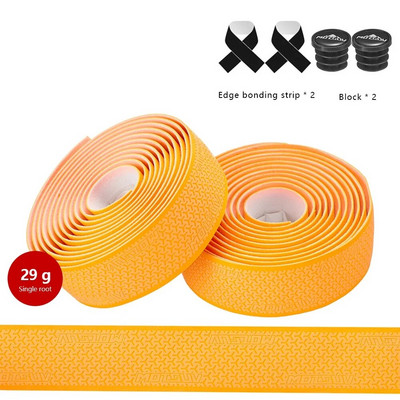 EVA dviračių amortizacinės apvyniojimo juostelės, neslystančios, sugeriančios amortizaciją, itin lengvas 3D raštas su 2 vnt strypo galo kaiščiais ir lipniomis juostelėmis