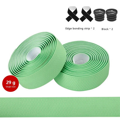 EVA dviračių amortizacinės apvyniojimo juostelės, neslystančios, sugeriančios amortizaciją, itin lengvas 3D raštas su 2 vnt strypo galo kaiščiais ir lipniomis juostelėmis