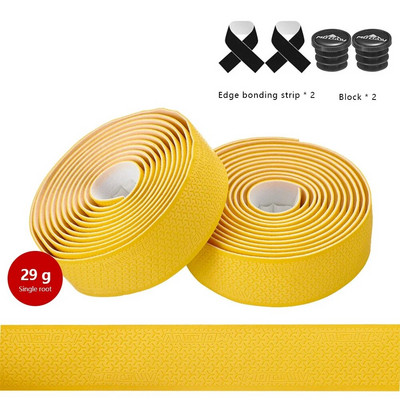 EVA dviračių amortizacinės apvyniojimo juostelės, neslystančios, sugeriančios amortizaciją, itin lengvas 3D raštas su 2 vnt strypo galo kaiščiais ir lipniomis juostelėmis