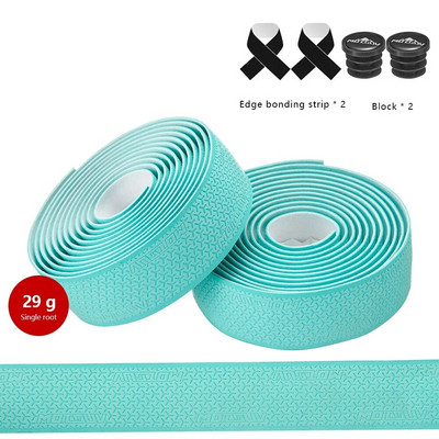 EVA dviračių amortizacinės apvyniojimo juostelės, neslystančios, sugeriančios amortizaciją, itin lengvas 3D raštas su 2 vnt strypo galo kaiščiais ir lipniomis juostelėmis