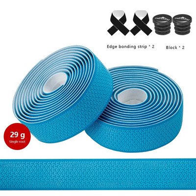 EVA dviračių amortizacinės apvyniojimo juostelės, neslystančios, sugeriančios amortizaciją, itin lengvas 3D raštas su 2 vnt strypo galo kaiščiais ir lipniomis juostelėmis