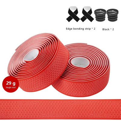 EVA dviračių amortizacinės apvyniojimo juostelės, neslystančios, sugeriančios amortizaciją, itin lengvas 3D raštas su 2 vnt strypo galo kaiščiais ir lipniomis juostelėmis