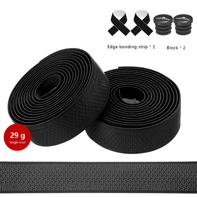 EVA dviračių amortizacinės apvyniojimo juostelės, neslystančios, sugeriančios amortizaciją, itin lengvas 3D raštas su 2 vnt strypo galo kaiščiais ir lipniomis juostelėmis