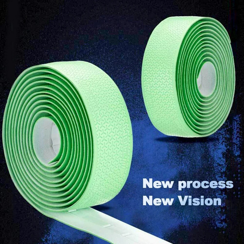 EVA dviračių amortizacinės apvyniojimo juostelės, neslystančios, sugeriančios amortizaciją, itin lengvas 3D raštas su 2 vnt strypo galo kaiščiais ir lipniomis juostelėmis