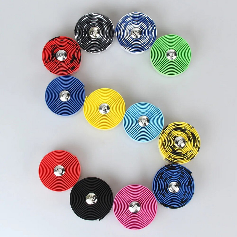 FIXED GEAR šosejas velosipēda stūres lente pret slīdēšanu 2 gab velosipēda roktura roktura lentes stiprinājums ar gala spraudni, nodilumizturīgi riteņbraukšanas piederumi