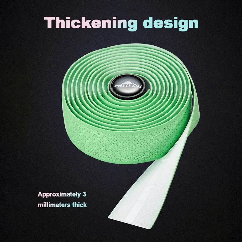 Ζώνη με λαβή ποδηλάτου δρόμου EVA που τυλίγει εξαιρετικά ελαφριά μαλακή ταινία ράβδου ποδηλάτου δρόμου με μοτίβο 3D με βύσματα τελικής ράβδου 2 τμχ και αυτοκόλλητες λωρίδες