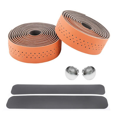 Ceļu velosipēdu stūres ādas siksnas Izliektas stūres Dead Fly Horn Crook stūres doba elpojoša stūres lente