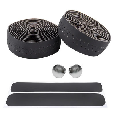 Ceļu velosipēdu stūres ādas siksnas Izliektas stūres Dead Fly Horn Crook stūres doba elpojoša stūres lente