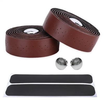 Ceļu velosipēdu stūres ādas siksnas Izliektas stūres Dead Fly Horn Crook stūres doba elpojoša stūres lente