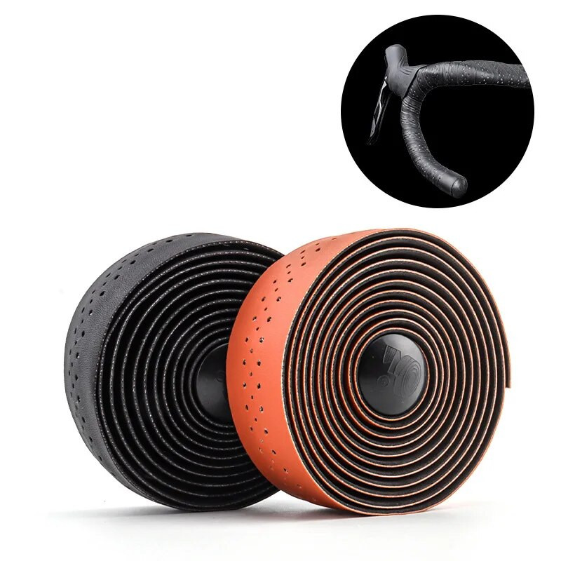 Ceļu velosipēdu stūres ādas siksnas Izliektas stūres Dead Fly Horn Crook stūres doba elpojoša stūres lente