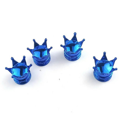 4gab Crown Car Riepe Vārstu vāciņi Dekoratīvie Riteņa Riepu Kātu Putekļu Aizsegs Vainaga formas Riepu Veidošana Dekoratīvie Vārstu Vāciņi Piederumi