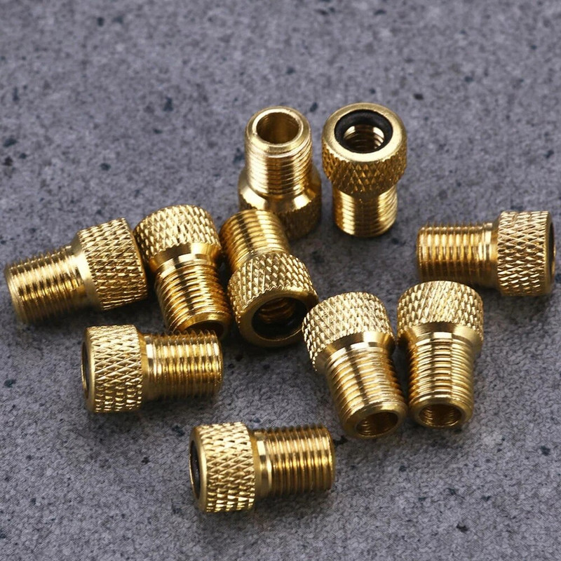 2/4PCS vārsta adaptera sūknis Pārveidojiet Presta par Schrader vara vārsta adapteri Riteņi Gāzes sprauslas caurules rīks Velosipēdu Velosipēdu piederumi