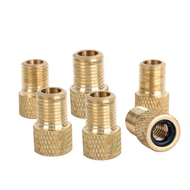 2/4PCS vārsta adaptera sūknis Pārveidojiet Presta par Schrader vara vārsta adapteri Riteņi Gāzes sprauslas caurules rīks Velosipēdu Velosipēdu piederumi