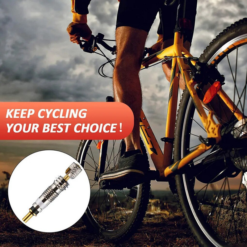 Velosipēda Presta vārsta serde 2/6/12PC misiņa CNC FV riepas vārsta serde MTB šosejas velosipēdu bezkameru remonta instrumentu komplekta pagarinājuma gaisa sprauslas rīks