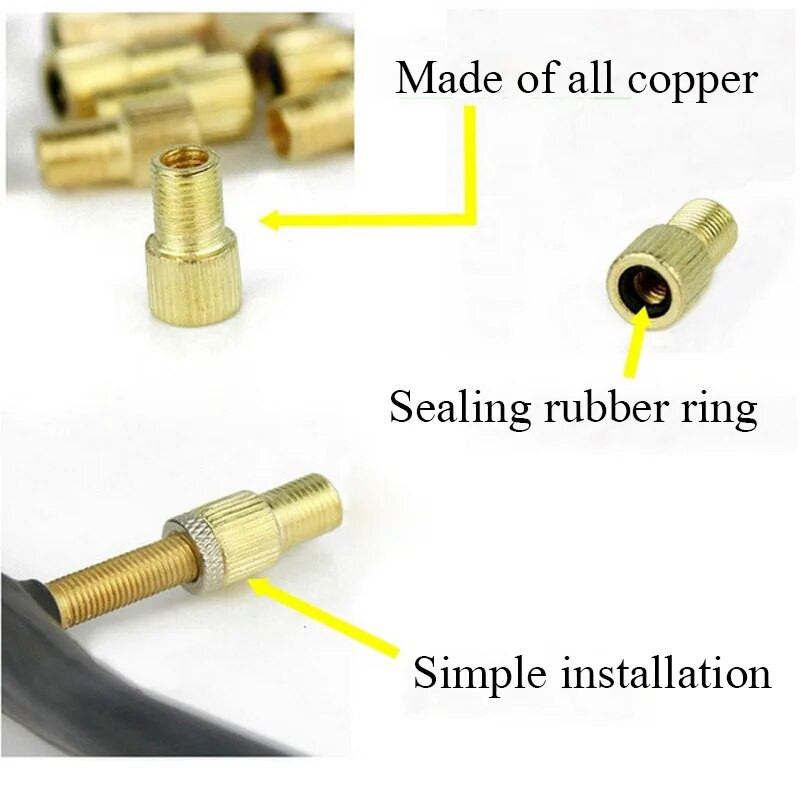Velosipēda Presta vārsta adapteris F/V uz A/V velosipēdu riepu vārstu adapteri Presta To Schrader franču vārstu adapteris MTB riteņbraukšanas piederumi