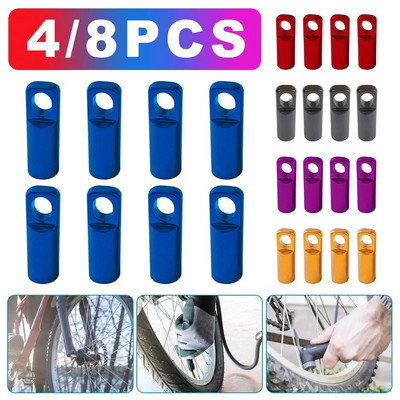 4/8Pcs гуми Presta Valve Cap Колело Алуминиева сплав Valve Прах капаци Протектор Bike Presta Cap Прахоустойчиви аксесоари за велосипеди